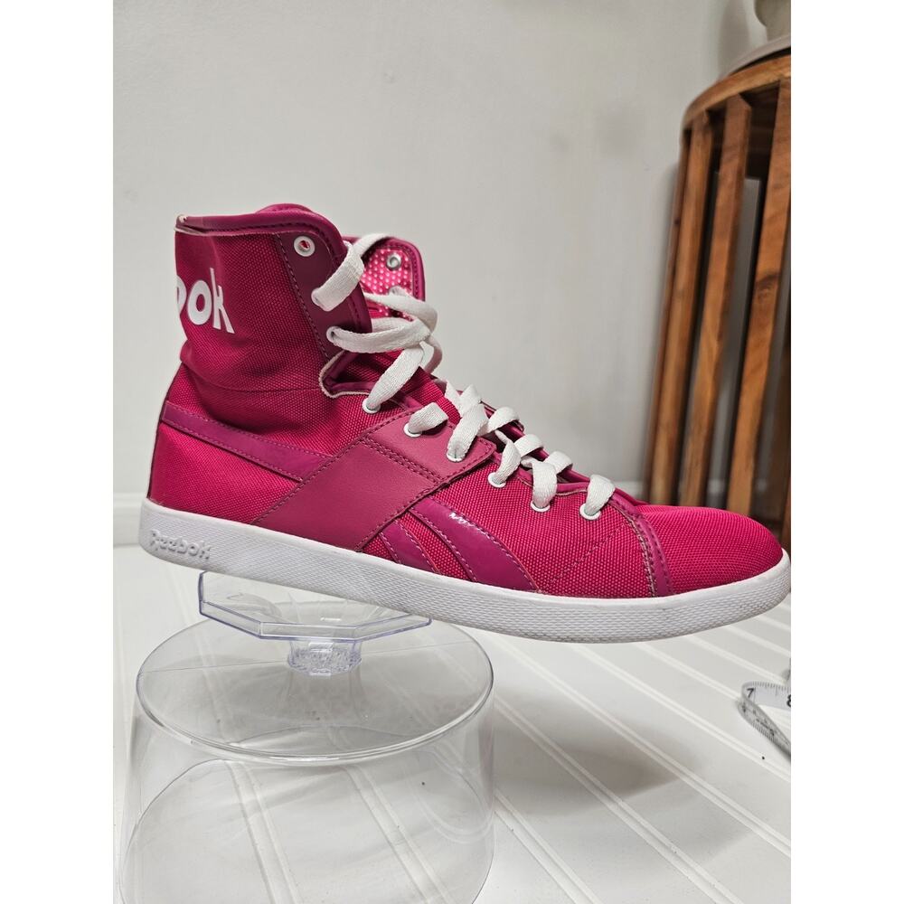 Reebok Womens Top Down Pink Hi Top Canvas Fashion sneakers size 9.5